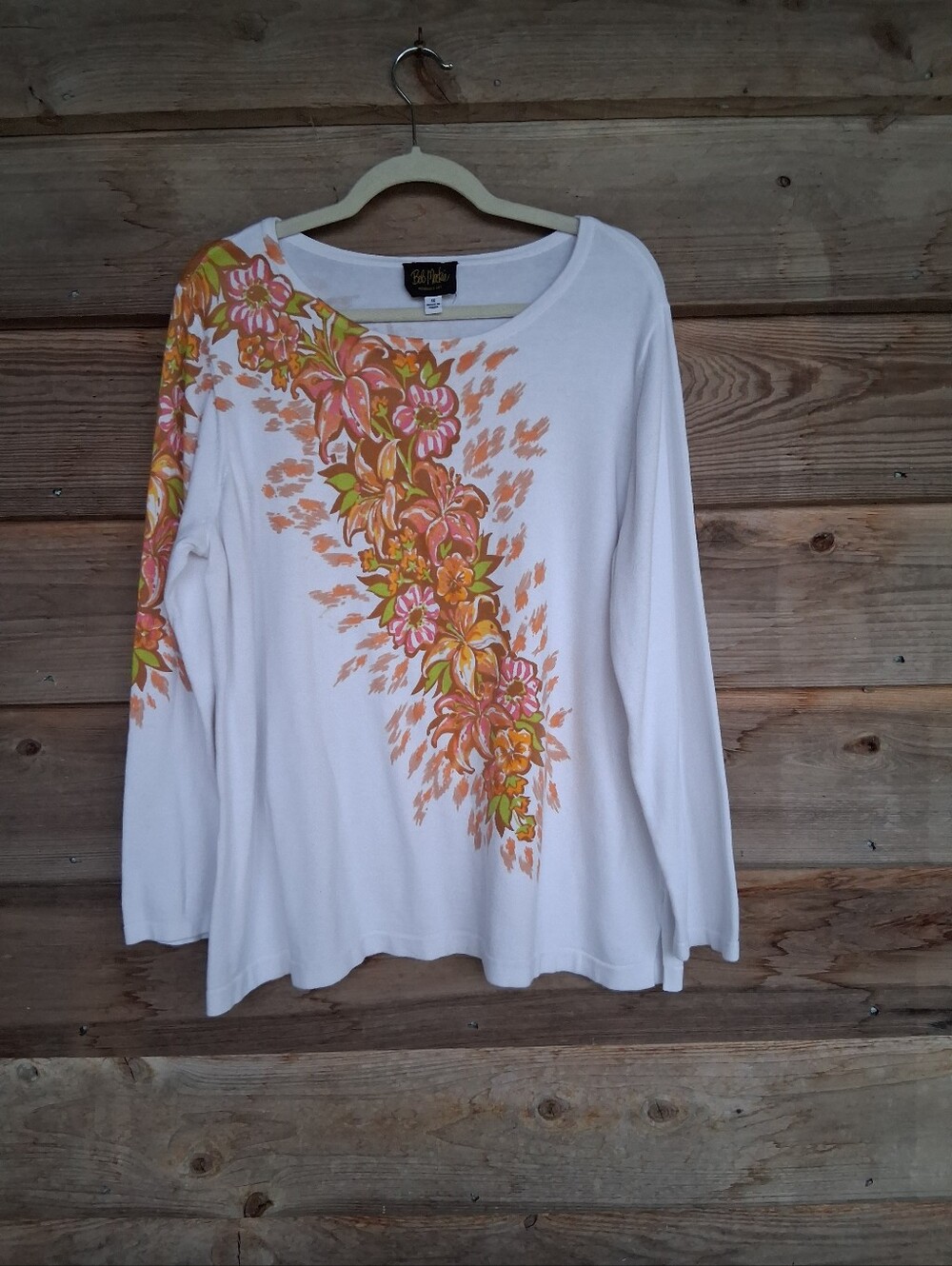 Bob Mackie Wearable Art Floral Print Top